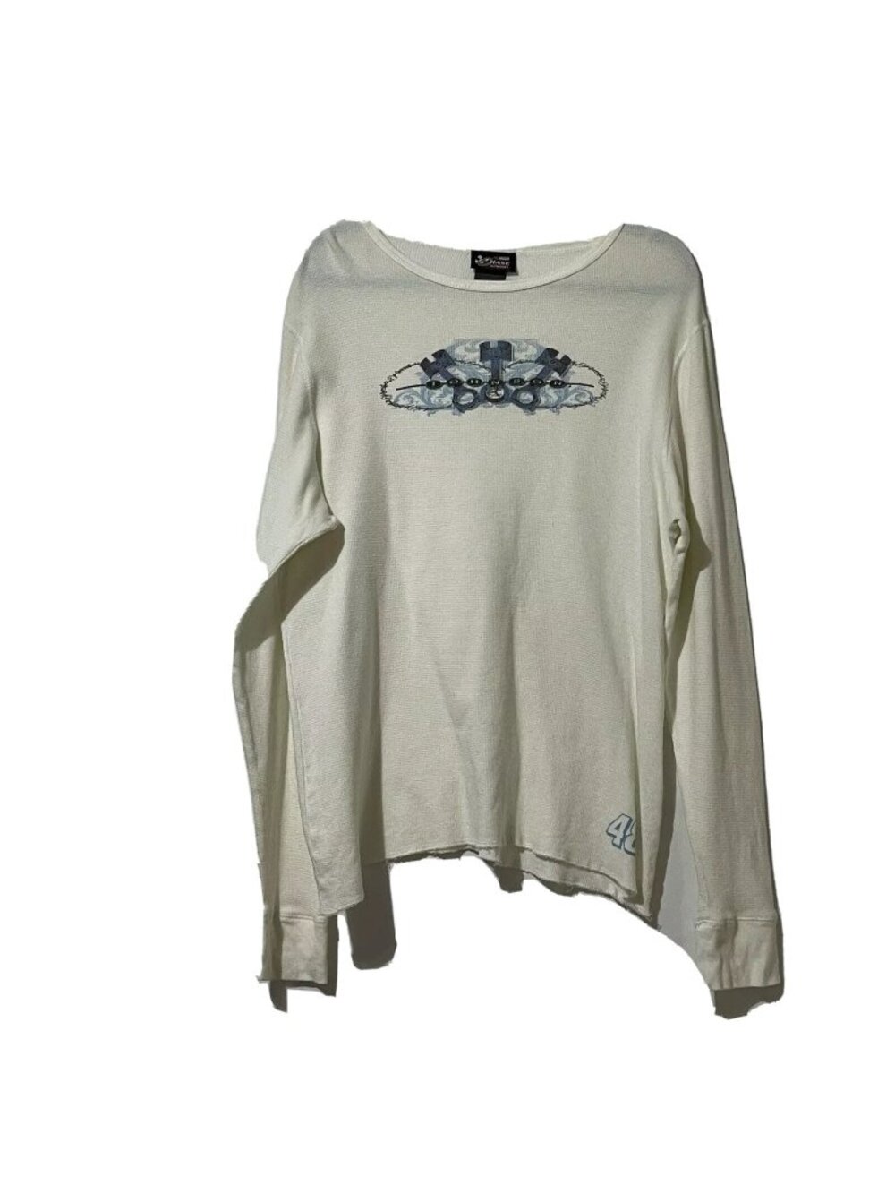 Chase Authentics NASCAR Johnson 48 Men's Thermal Long Sleeve Shirt White XL